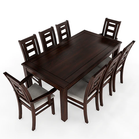 COMEDOR MADERA 8 SILLAS CHOCOLATE SEVILLA