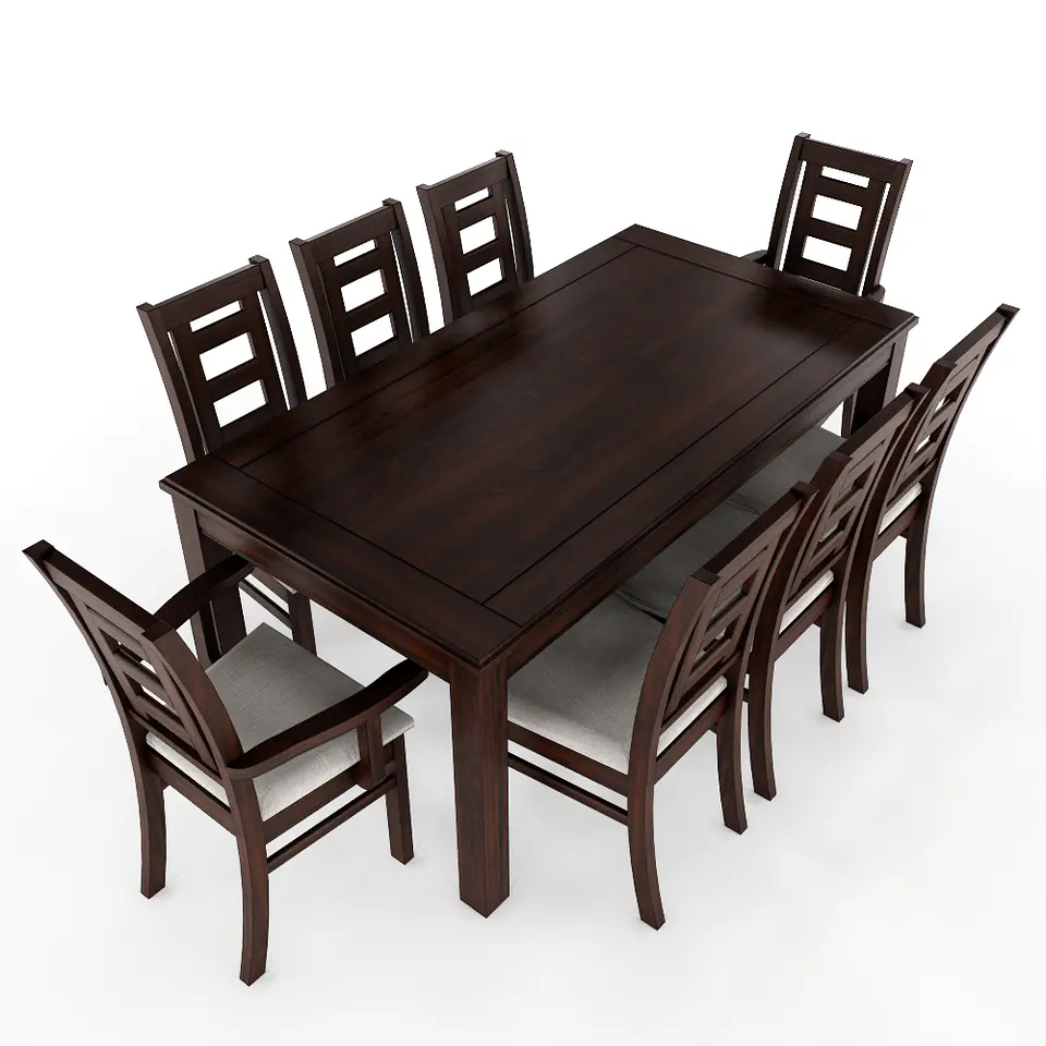 COMEDOR MADERA 8 SILLAS CHOCOLATE SEVILLA 1