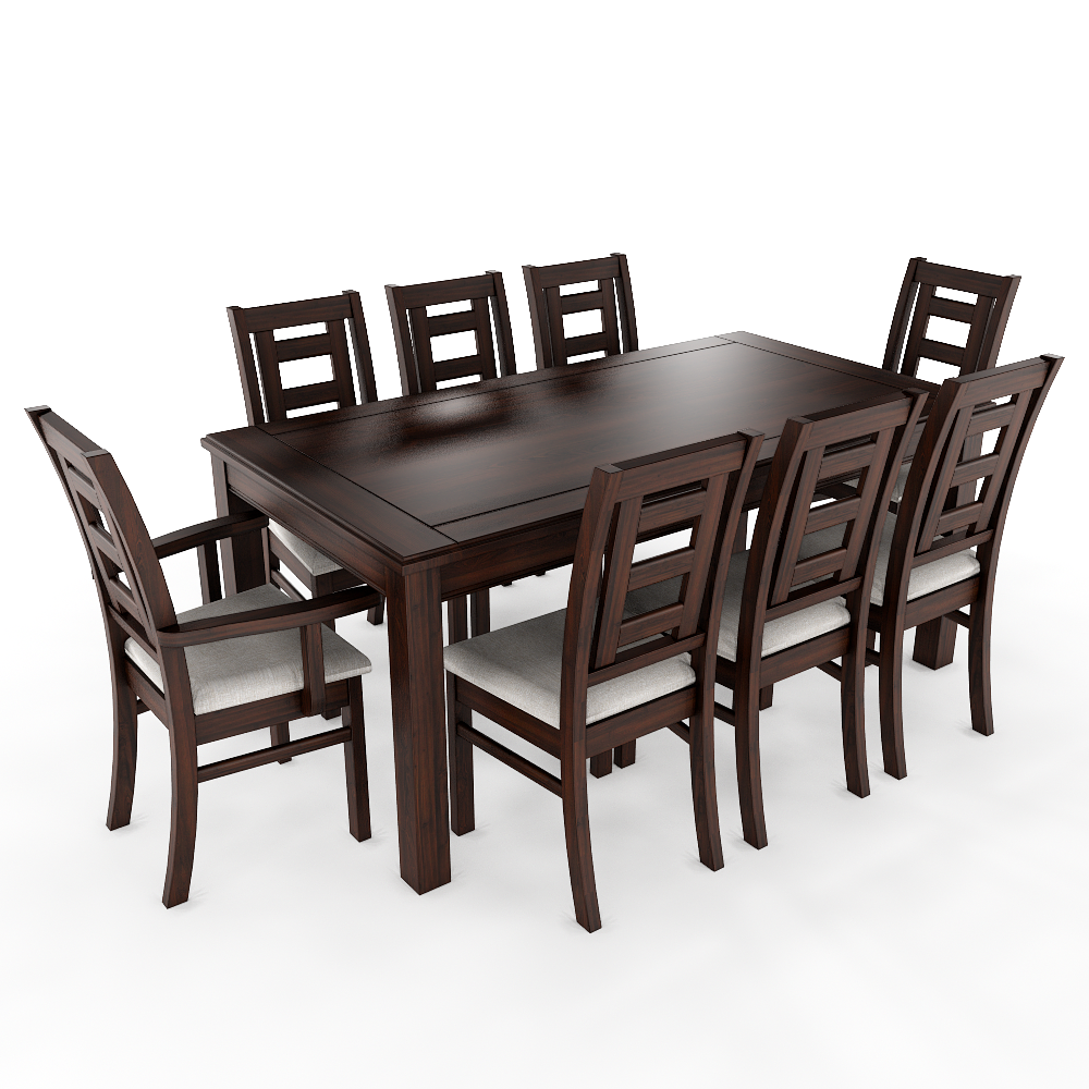 COMEDOR MADERA 8 SILLAS CHOCOLATE SEVILLA