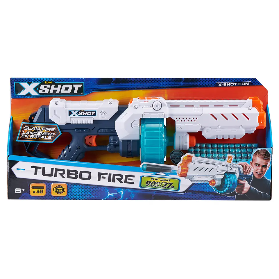 X-Shot Lanzador Turbo Fire Con 48 Dardos Ansaldo 26049 1