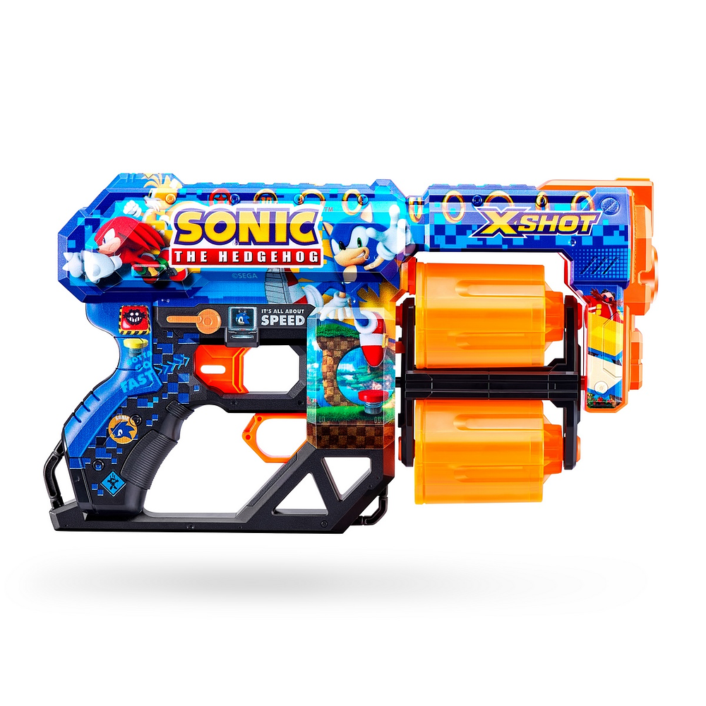 LANZADOR SKIN SONIC CON 12 DARDOS X-SHOT ANSALDO 26520