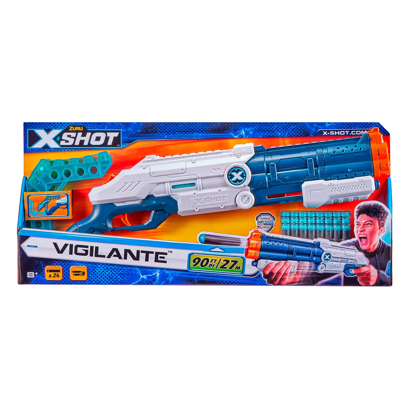 X-Shot Lanzador Vigilante Con 24 Dardos Ansaldo 21662 1