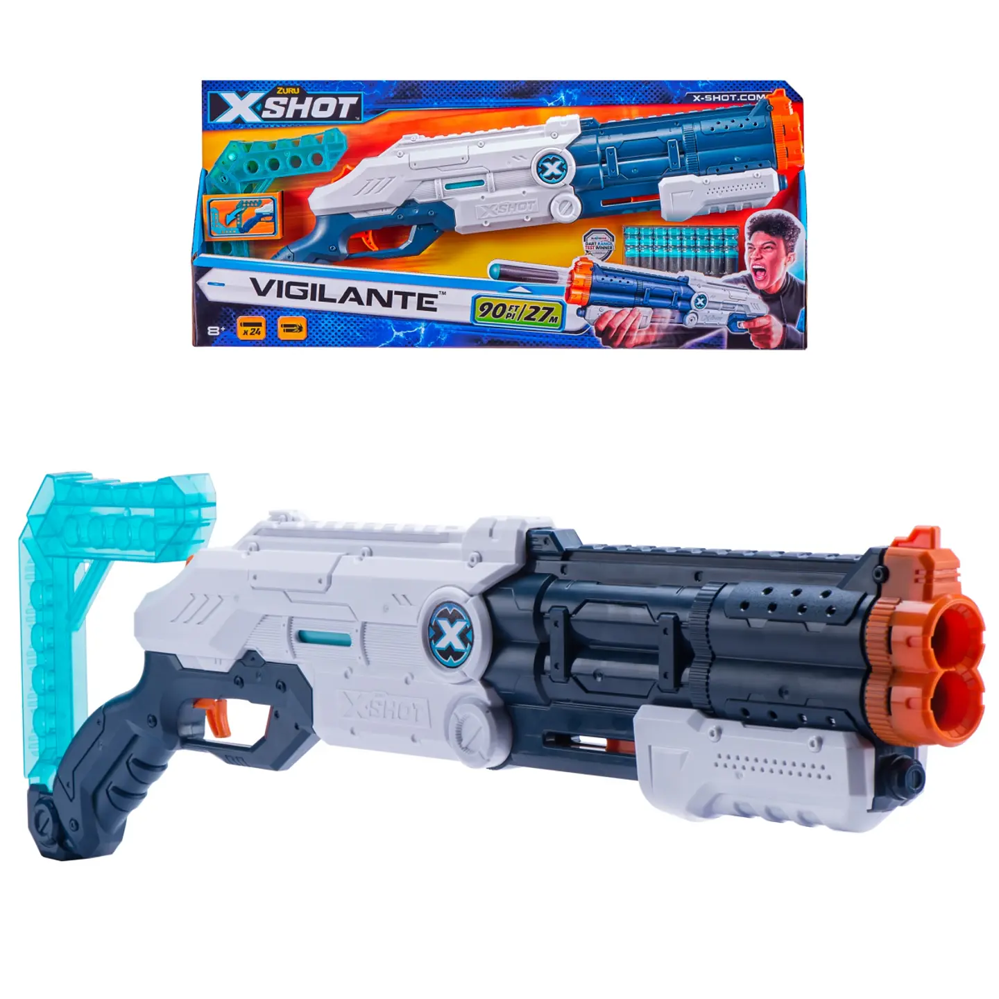 X-Shot Lanzador Vigilante Con 24 Dardos Ansaldo 21662 4