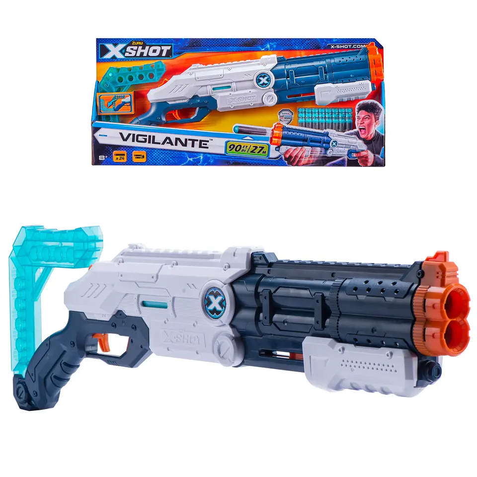X-Shot Lanzador Vigilante Con 24 Dardos Ansaldo 21662 4