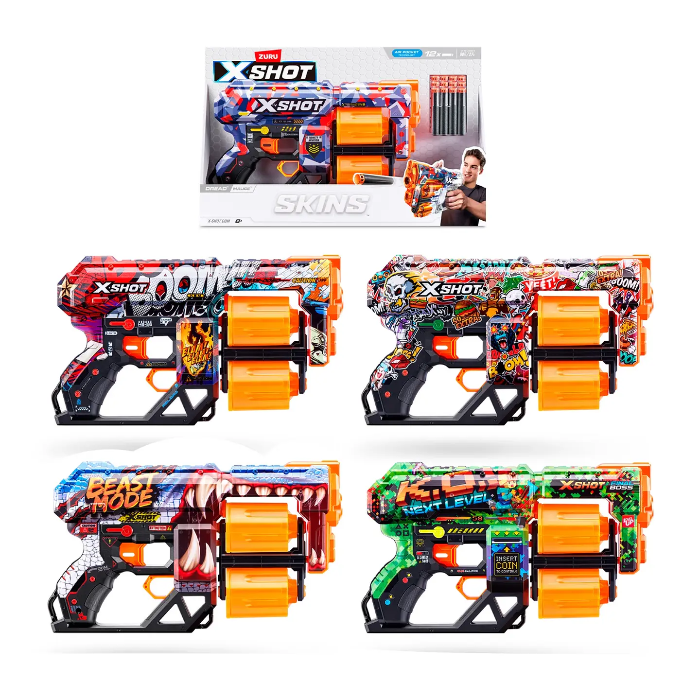 Lanza Dardos Dread Skins Con 12 Dardos X-Shot Aleatorio Ansaldo 26714 5