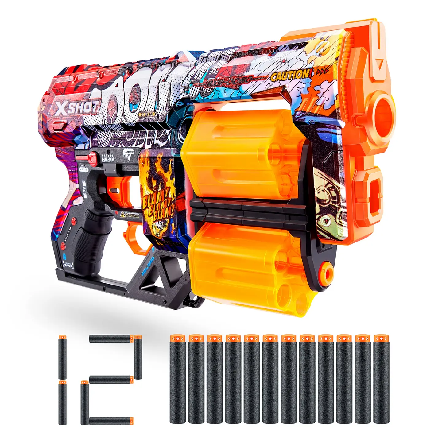 Lanza Dardos Dread Skins Con 12 Dardos X-Shot Aleatorio Ansaldo 26714 6