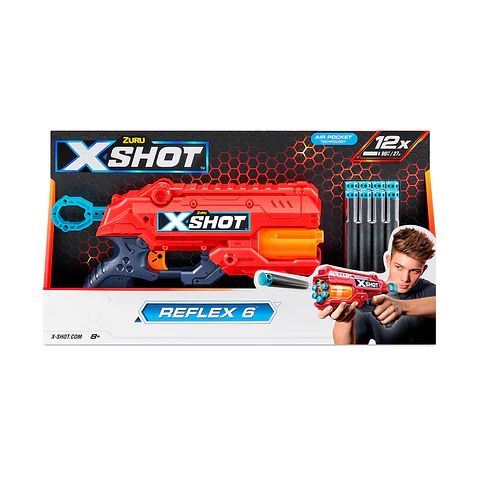 LANZADOR REFLEX 6 CON 16 DARDOS X-SHOT ANSALDO 21658