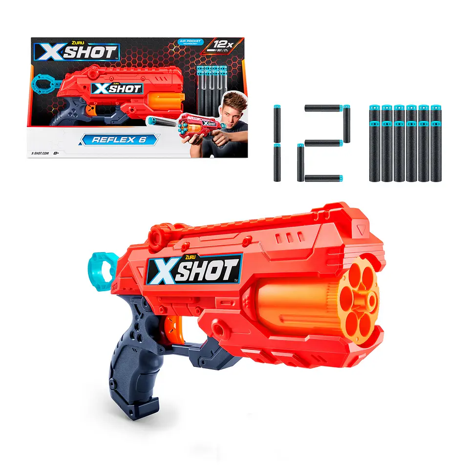 LANZADOR REFLEX 6 CON 16 DARDOS X-SHOT ANSALDO 21658 2
