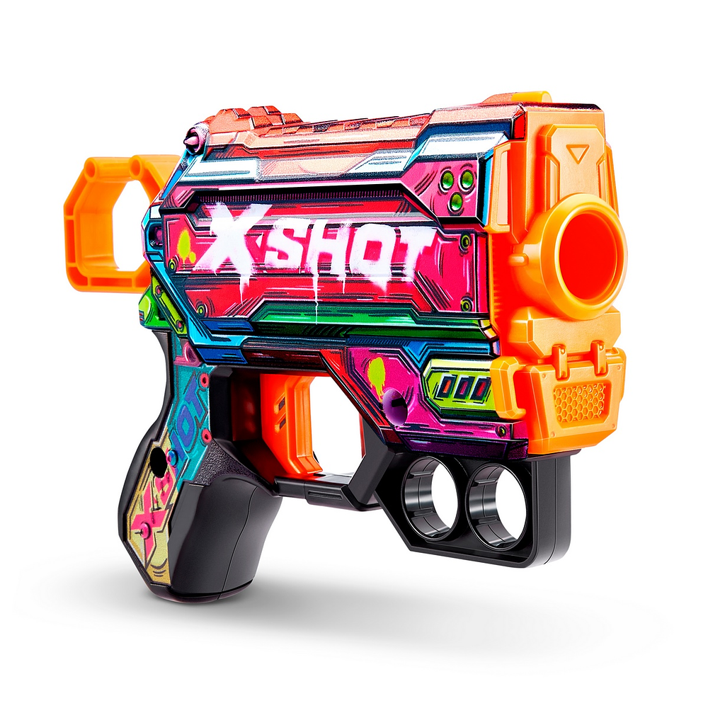 X-SHOT LANZA DARDOS MENACE SKINS CON 8 DARDOS ALEATORIO ANSALDO 26712