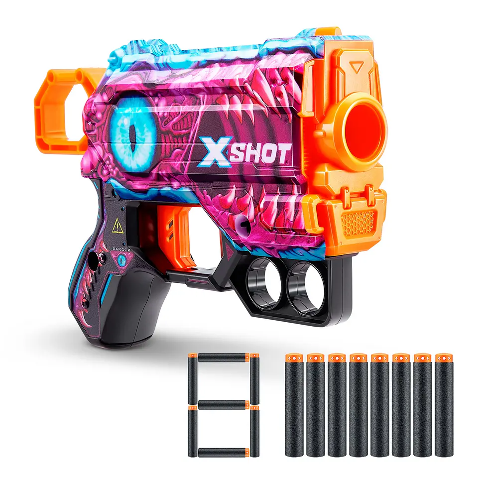 X-Shot Lanza Dardos Menace Skins Con 8 Dardos Aleatorio Ansaldo 26712 5
