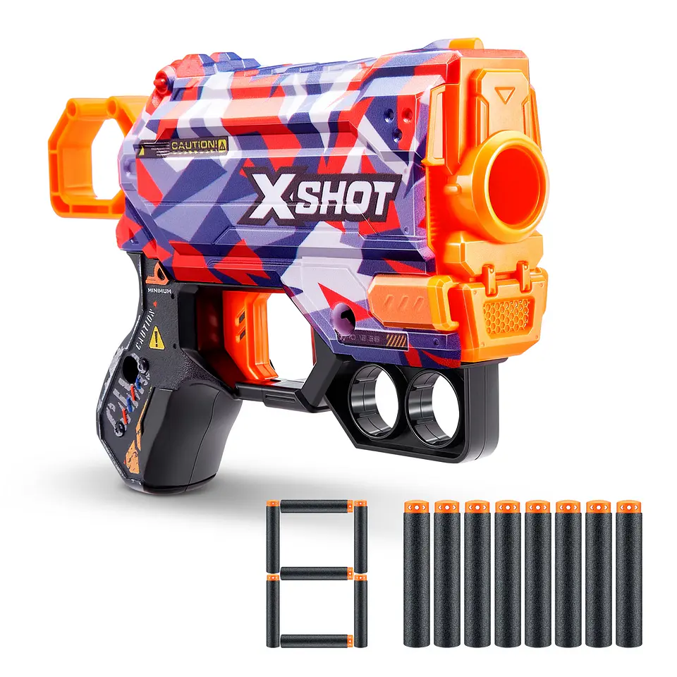 X-Shot Lanza Dardos Menace Skins Con 8 Dardos Aleatorio Ansaldo 26712 7