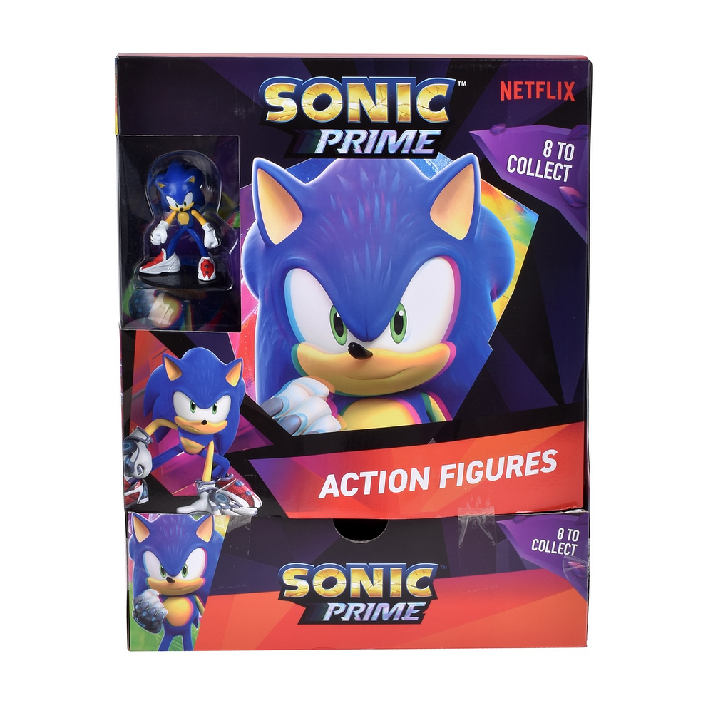 SONIC FIGURA ARTICULADA DE 8 CMS  EN CAPSULA CON BASE Y FOLLETO ANSALDO 26969