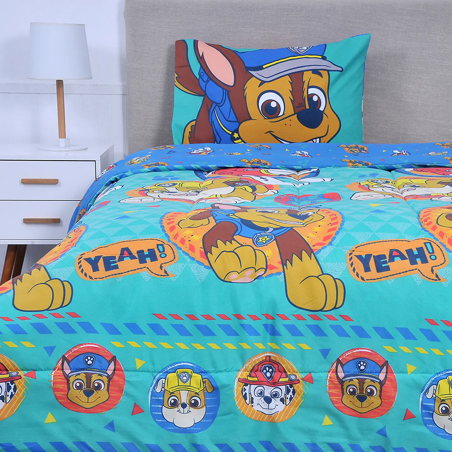 Plumón 1.5 Plazas Microfibra Paw Patrol Triángulo 1