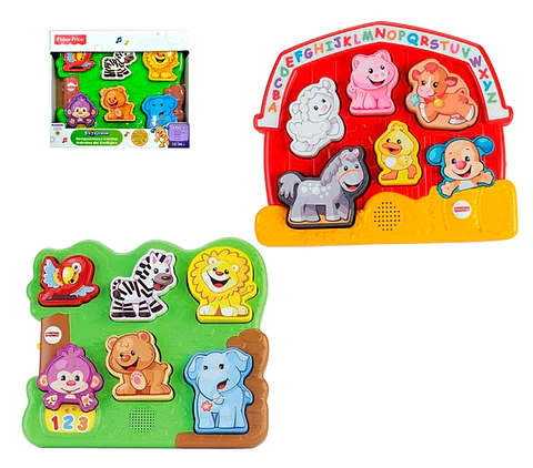 Fisher Price Rie Y Aprende Rompecabezas Sonidos Anmales