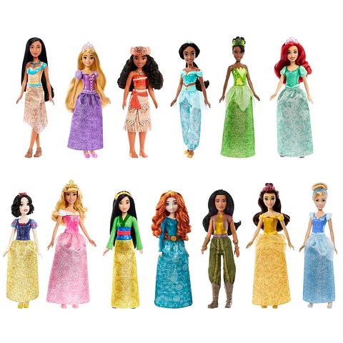 PRINCESA DISNEY CON FALDA Y BRILLOS (SURTIDO) 