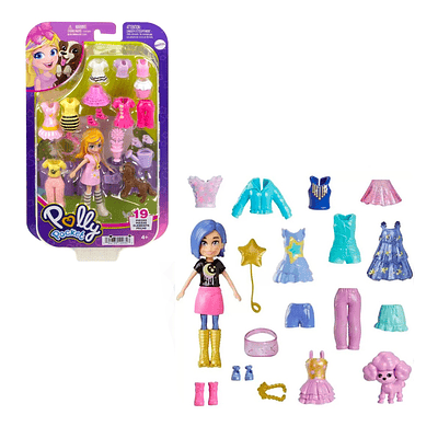 POLLY POCKET NUEVO PACK MEDIANO DE MODA MATTEL HKV88