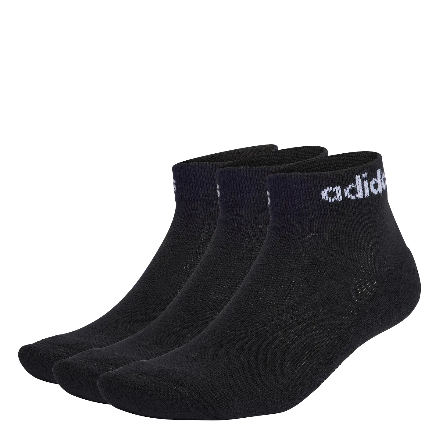 Pack 3 Calcetines Negro Linear Acolchados Largo Al Tobillo Ic1303 1