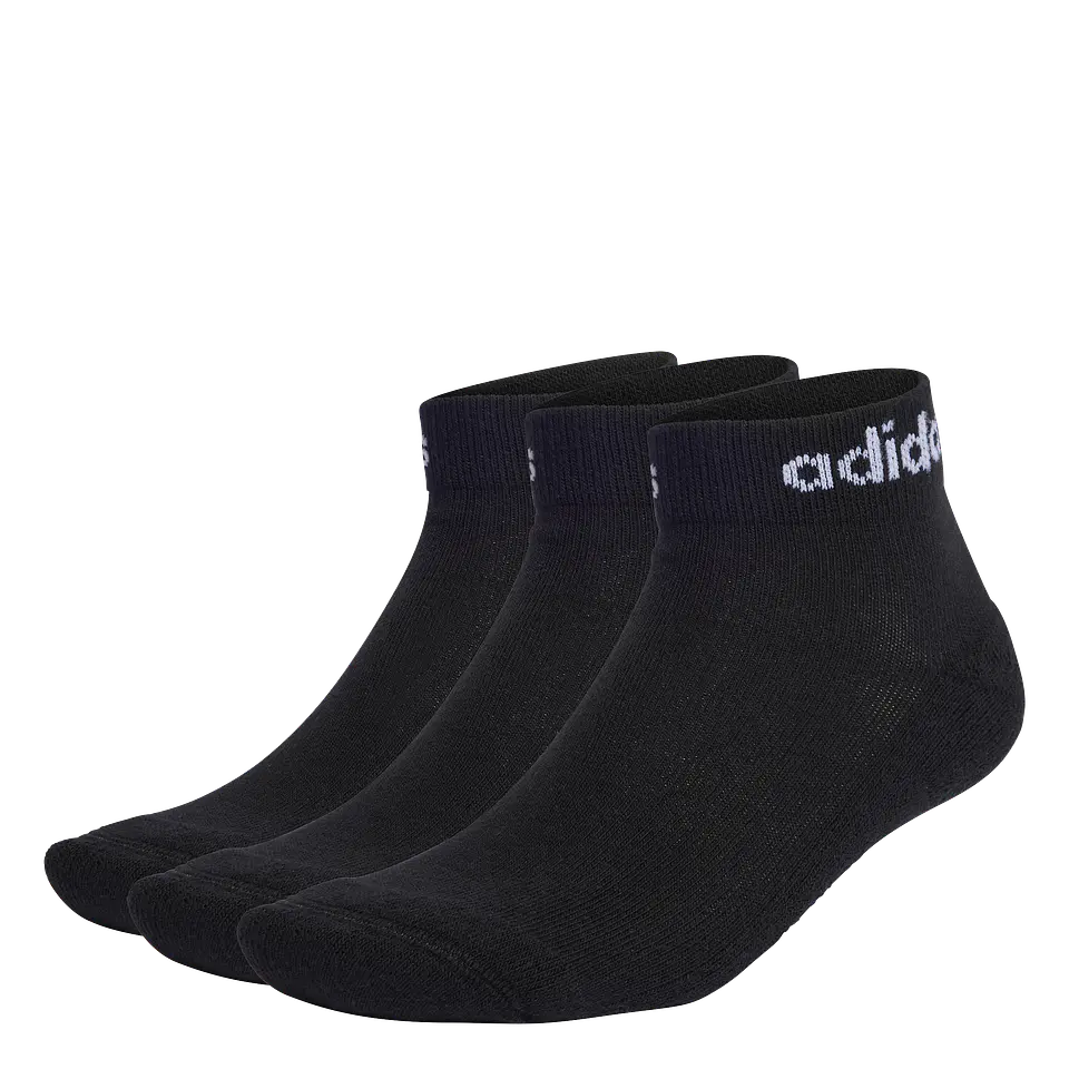 Pack 3 Calcetines Negro Linear Acolchados Largo Al Tobillo Ic1303 1