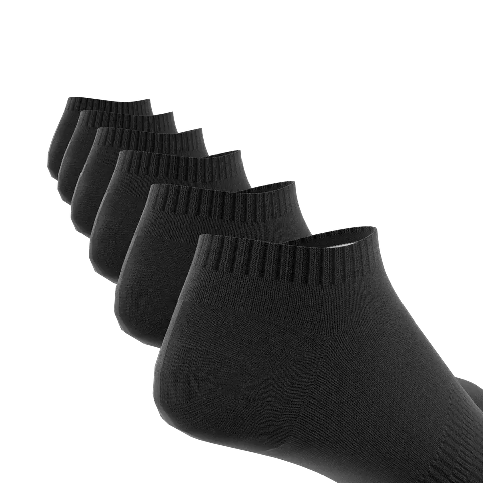 Pack 6 Calcetines Negros Acolchados Al Tobillo Ic1275 4