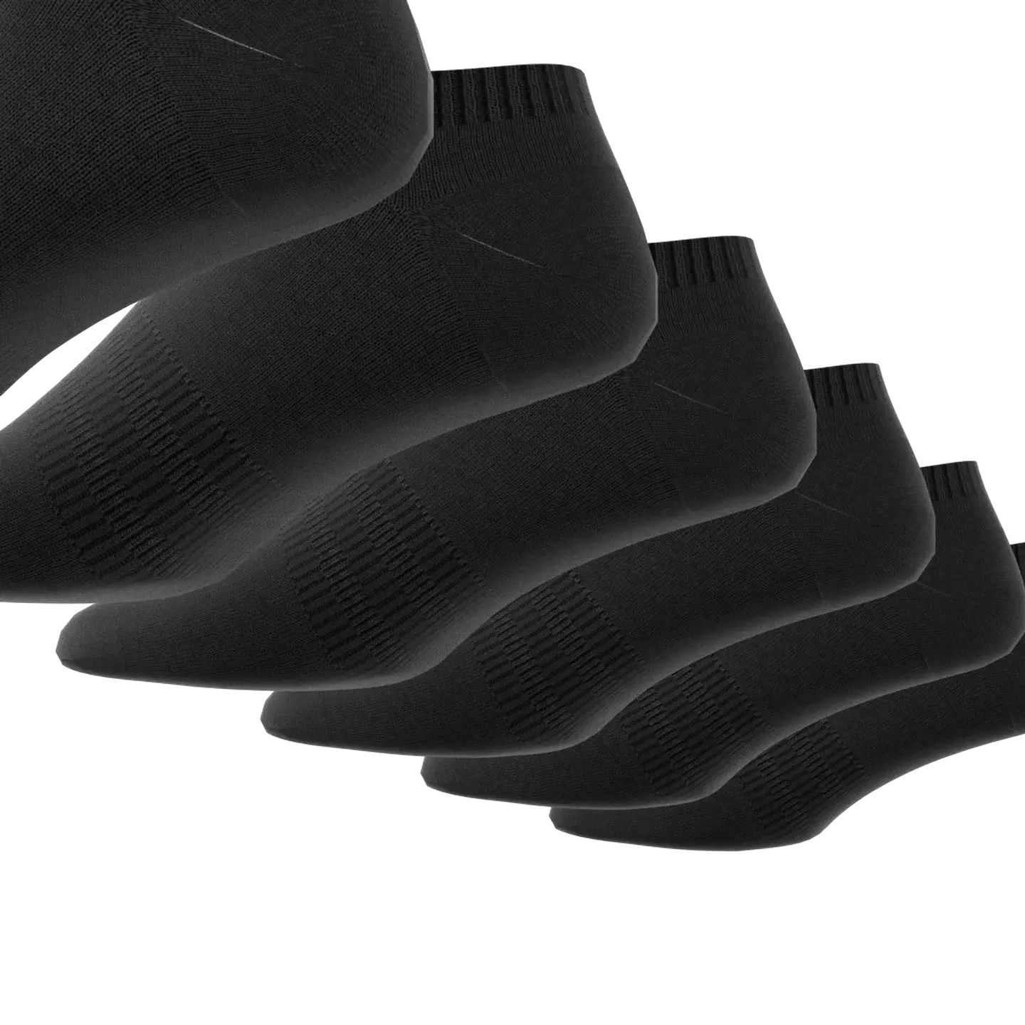 Pack 6 Calcetines Negros Acolchados Al Tobillo Ic1275 6