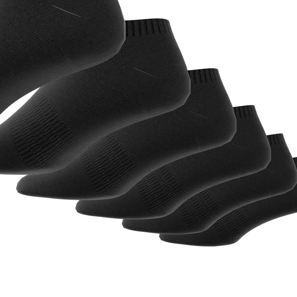 Pack 6 Calcetines Negros Acolchados Al Tobillo Ic1275 6