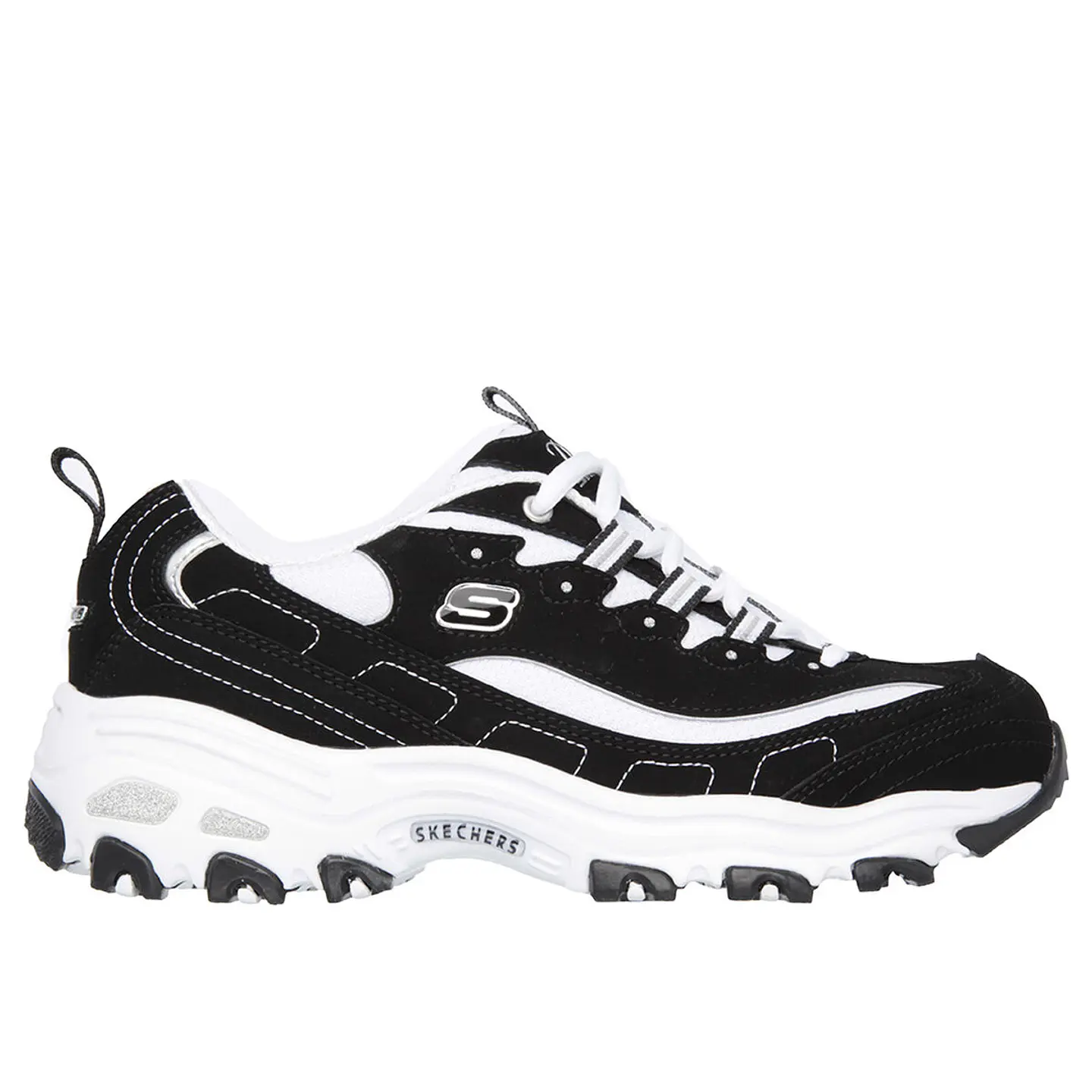 Zapatillas Skechers Mujer 11930-Bkw Negro-Blanco 1