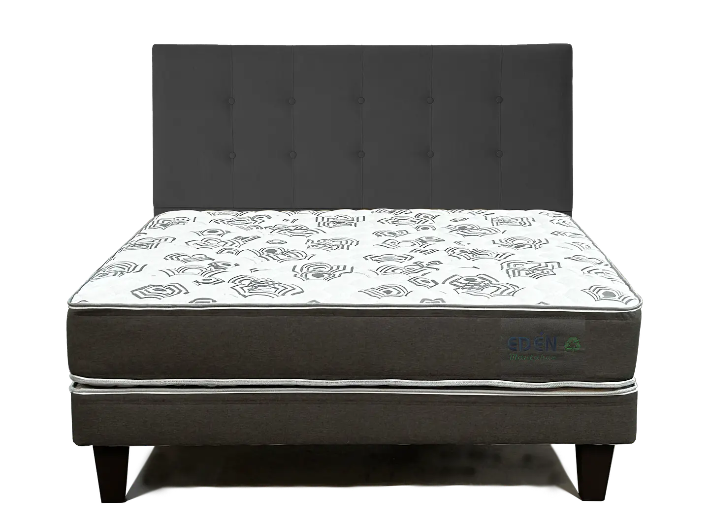 Cama 2P Eden C Nucl Aglom+Resp Recto Tapizado Mantahue Maq3Vas428893 2