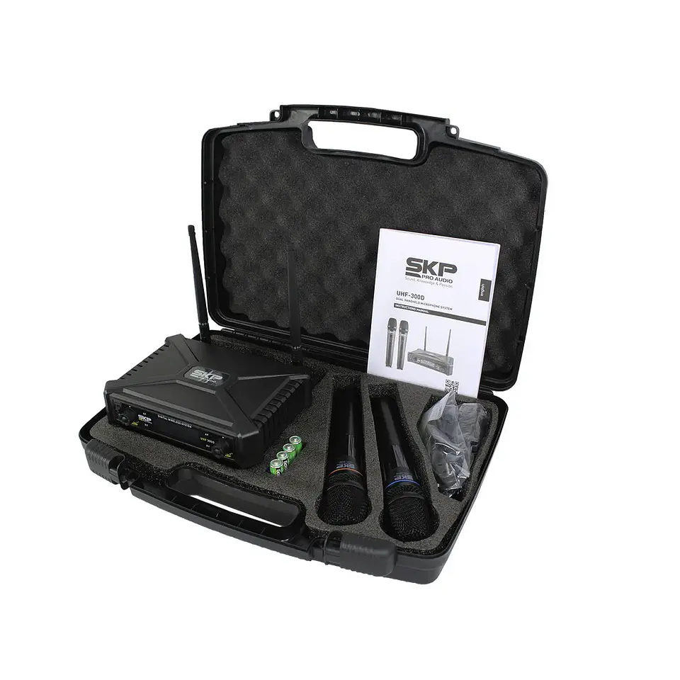MICROFONO DOBLE DE MANO UHF-300D SKP 5102547 3