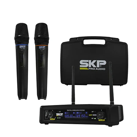 MICROFONO DOBLE DE MANO UHF-300D SKP 5102547