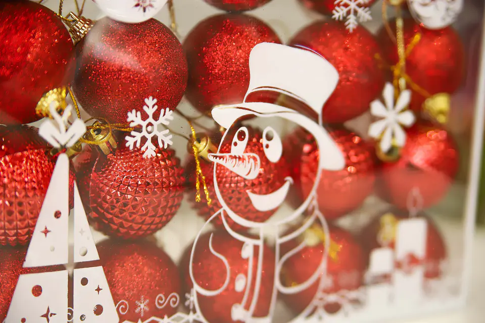 ADORNO NAVIDEÑO. ESFERA 24PCS. M&H YOT1221090 2
