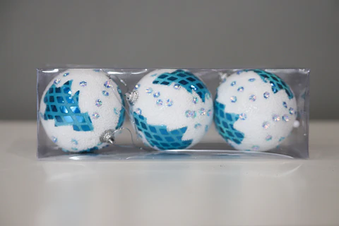 ADORNO NAVIDEÑO.ESFERA 3PCS. M&H YOT1221315