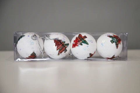 ADORNO NAVIDEÑO.ESFERA 4PCS. M&H YOT1221354