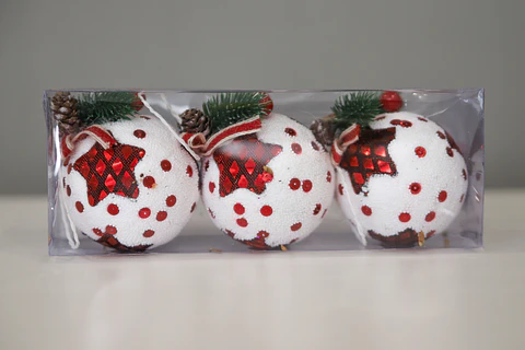 ADORNO NAVIDEÑO.ESFERA 3PCS. M&H YOT1221259