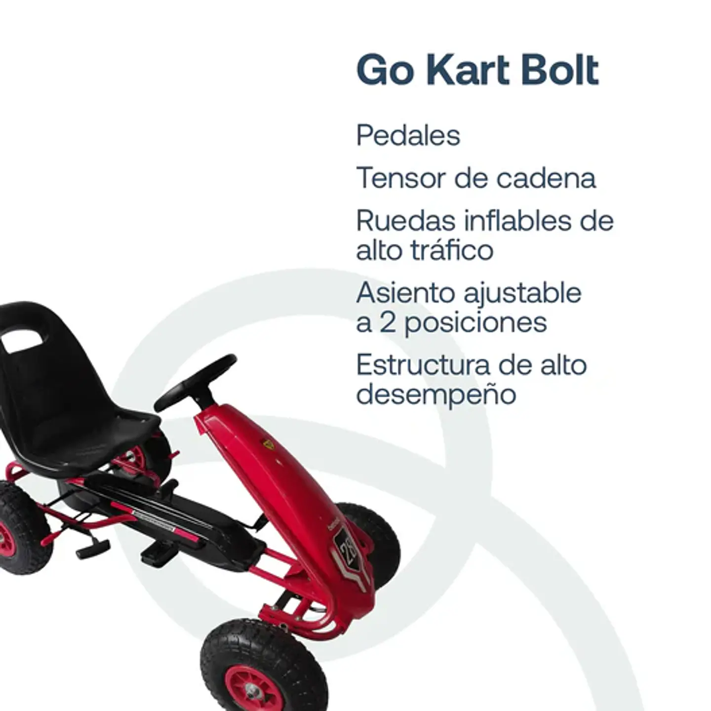 GO KART PEDAL ROJO BEBESIT 5