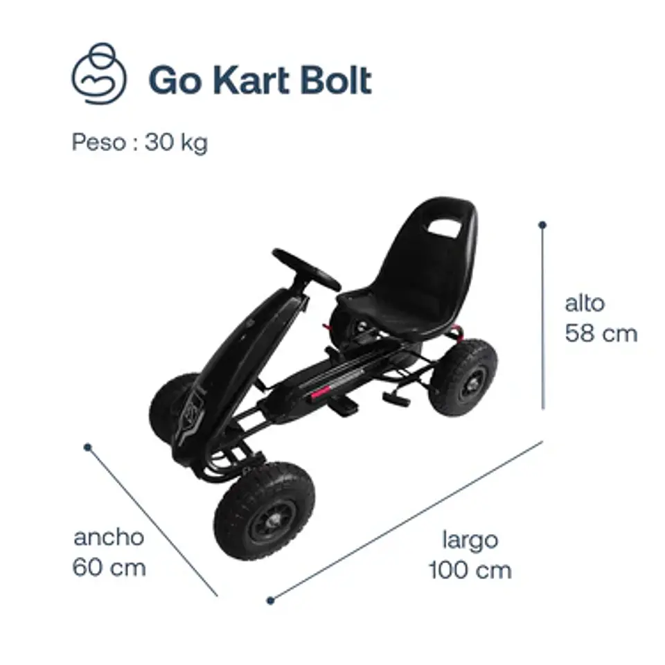 GO KART PEDAL NEGRO BEBESIT 4