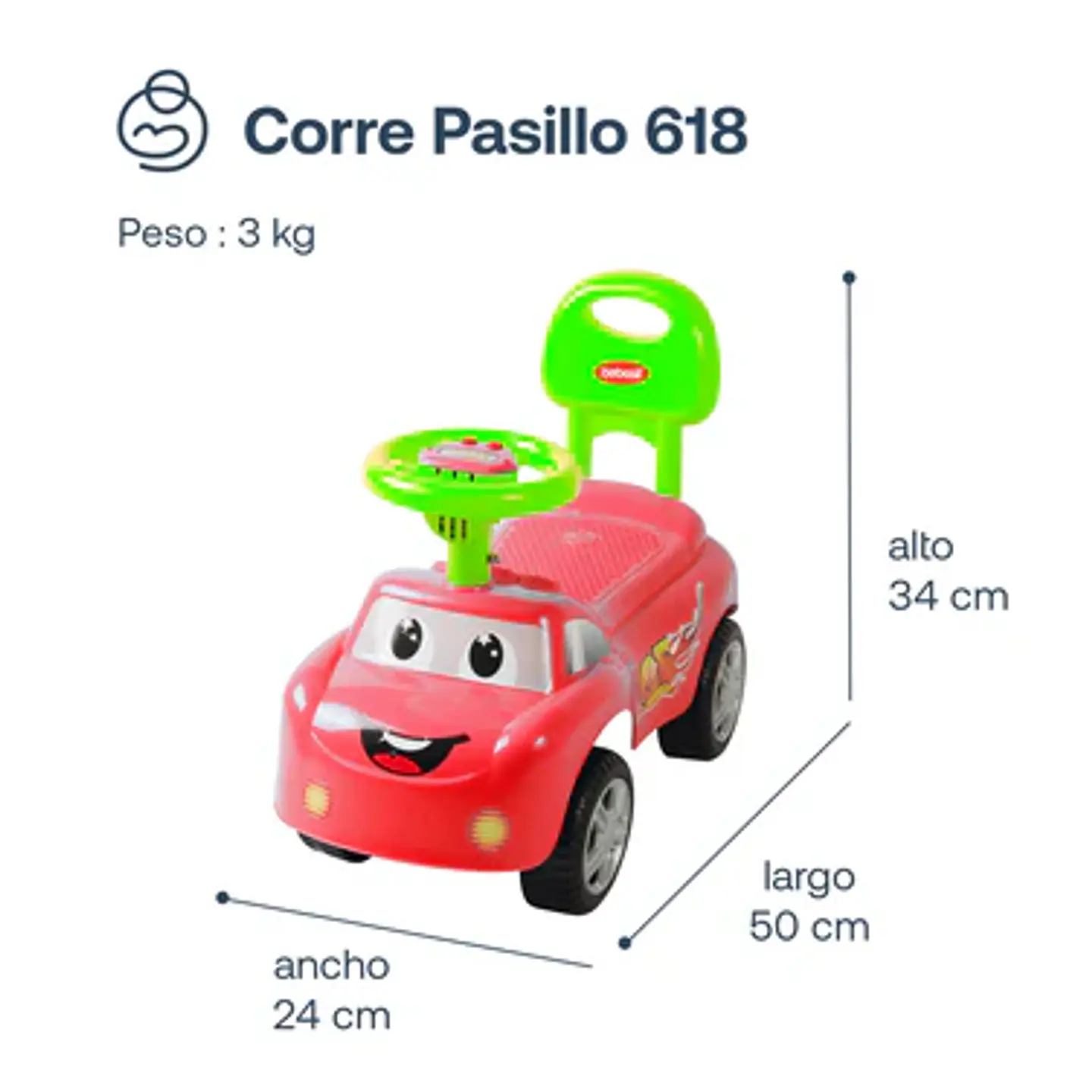 CORRE PASILLOS BEBESIT ROJO 3