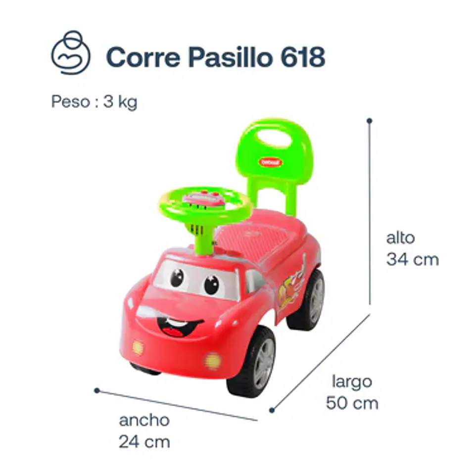 CORRE PASILLOS BEBESIT ROJO 3