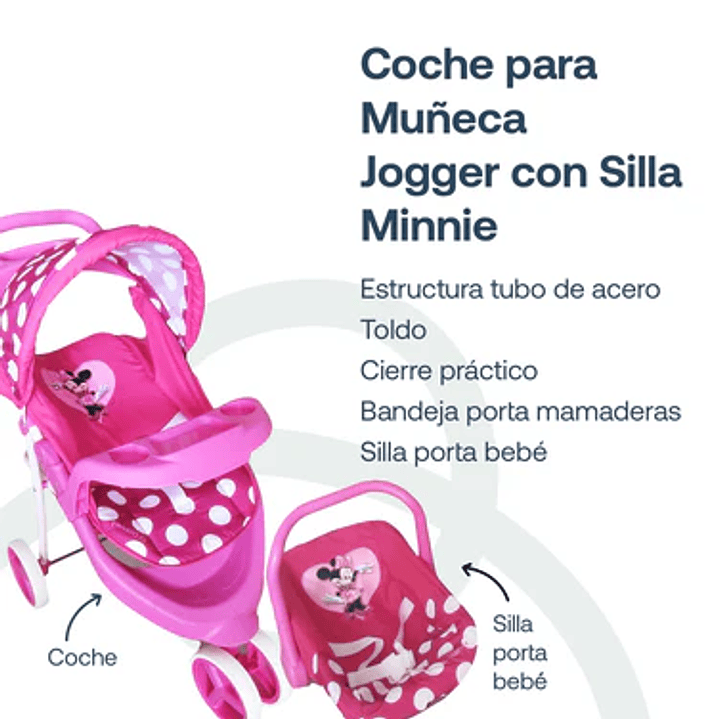 COCHE DE MUÑECA BEBESIT JUGUETES UNISEX DI00000M23 2