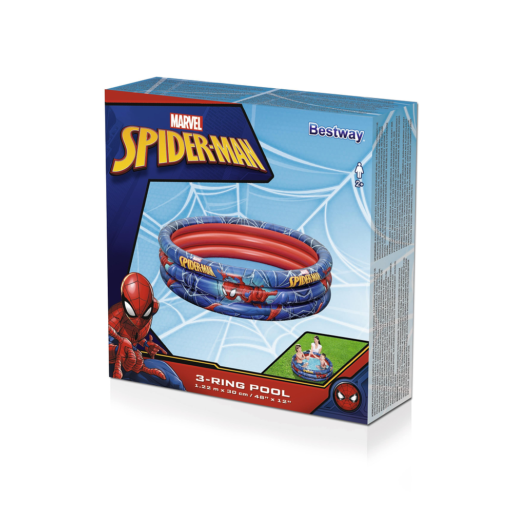 PISCINA INFLABLE SPIDERMAN 1.22MxH30CM BESTWAY 98018