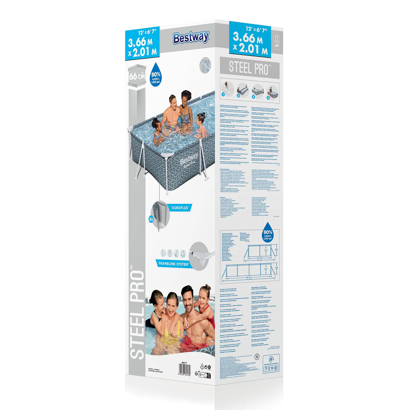 Piscina Rectangular 3.66M X 2.01M X 66Cm Bestway 561Ft 10