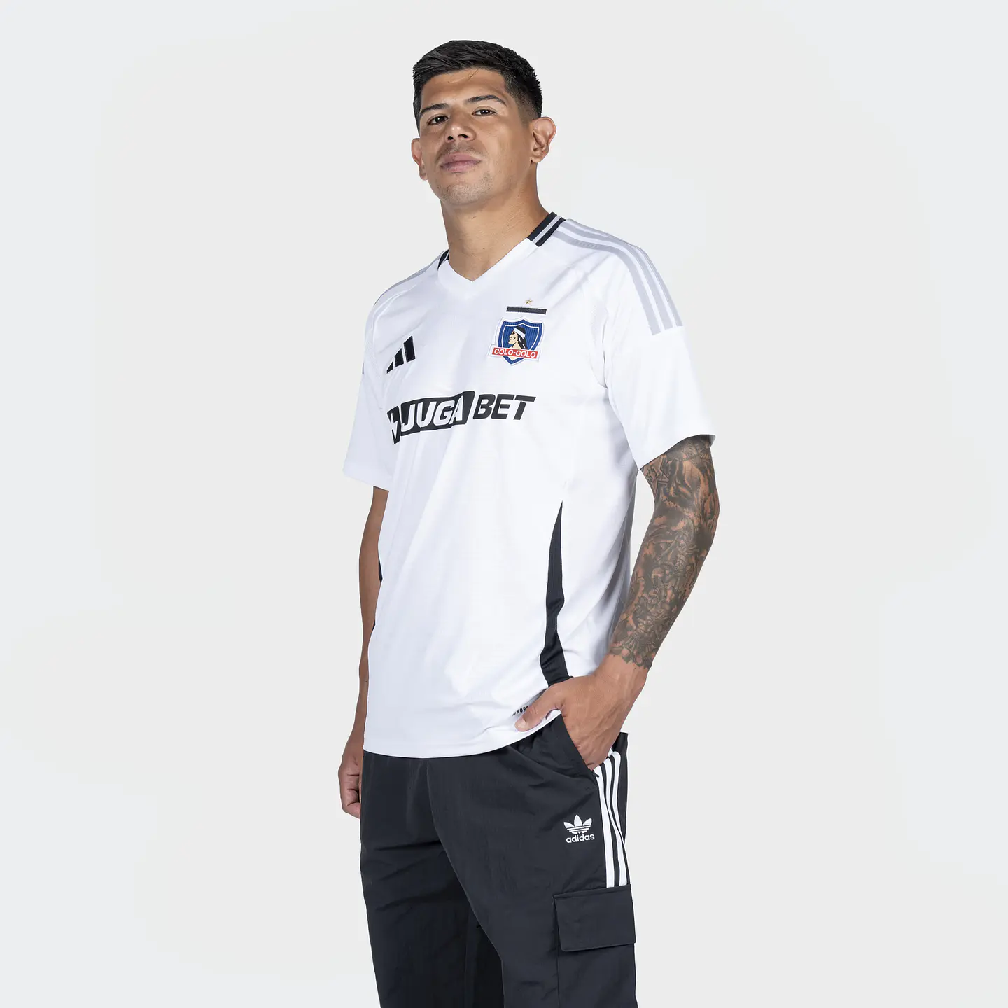 CAMISETA HOMBRE LOCAL COLO COLO  ADIDAS JK5071 NEGRO-BLANCO  6