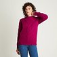 SWEATER MUJER CUELLO POLO MANGA LARGA LISO 816510 MAGENTA - Miniatura 1