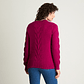 SWEATER MUJER CUELLO POLO MANGA LARGA LISO 816510 MAGENTA - Miniatura 2