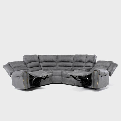 SECCIONAL ARIZONA CUERO VIEJO C/VASO GRIS MB DANIELS FG-7245