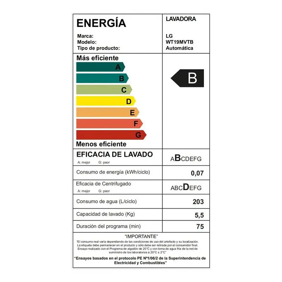 LAVADORA 19KG CARGA SUPERIOR WT19MVTB.ABMPEC 8