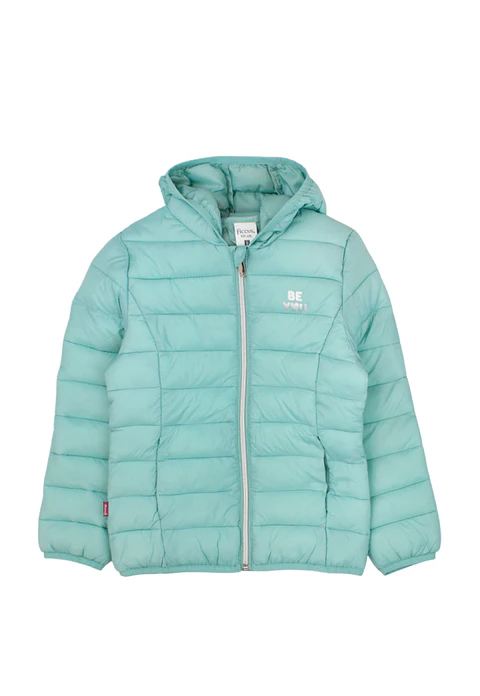 PARKA NIÑA FULL ZIPPER CON GORRO ACOLCHADA DAY TO DAY 2520751 VERDE 