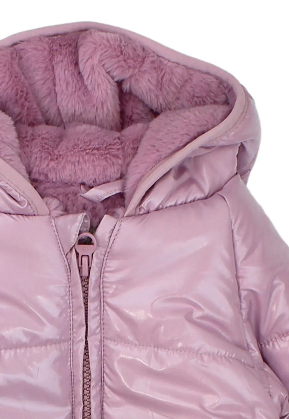 Parka Beba Full Zipper Con Gorro Acolchada Move 2520219 Lila  3