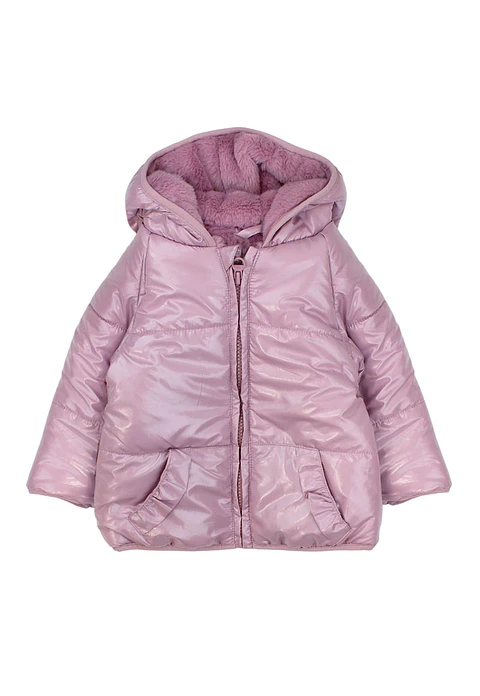 PARKA BEBA FULL ZIPPER CON GORRO ACOLCHADA MOVE 2520219 LILA 