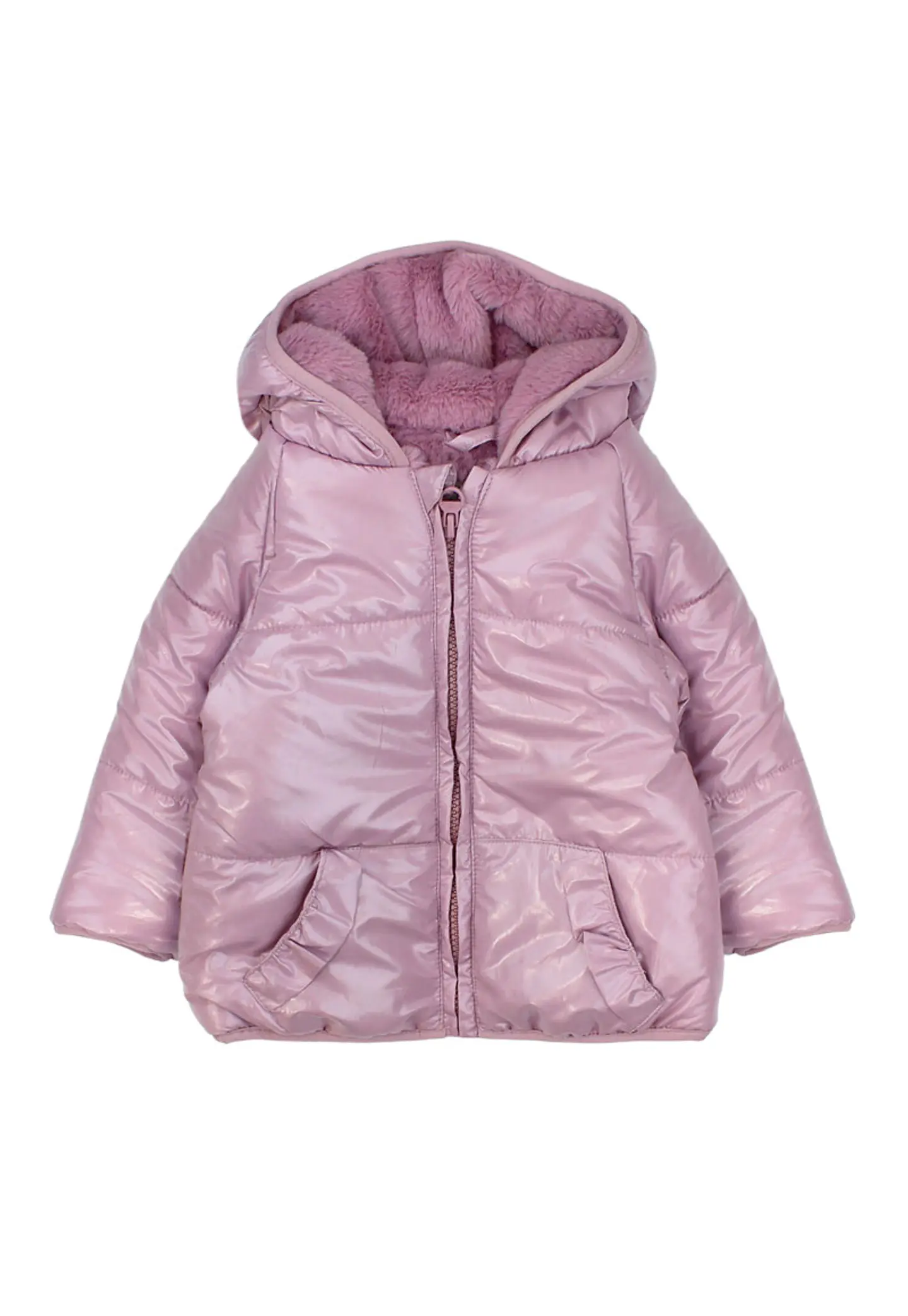 Parka Beba Full Zipper Con Gorro Acolchada Move 2520219 Lila  1