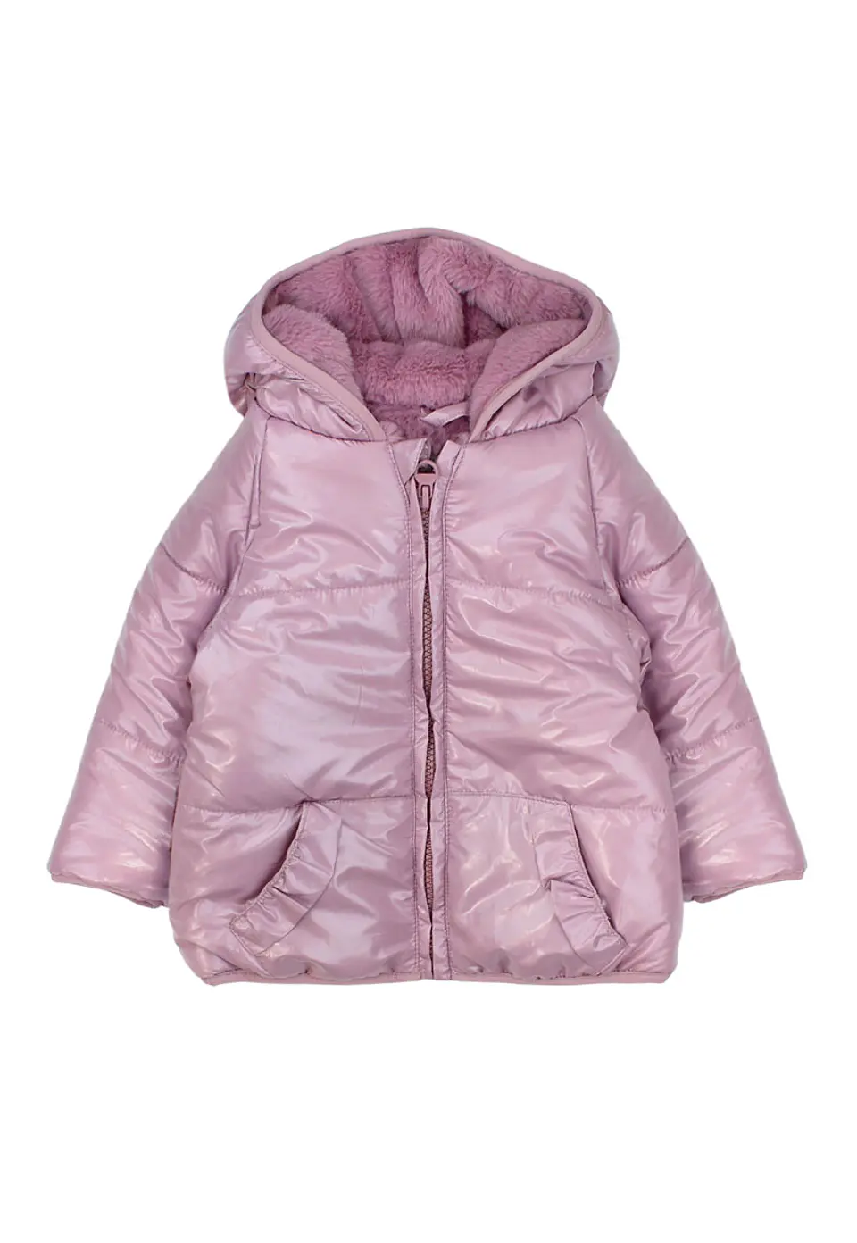 Parka Beba Full Zipper Con Gorro Acolchada Move 2520219 Lila  1